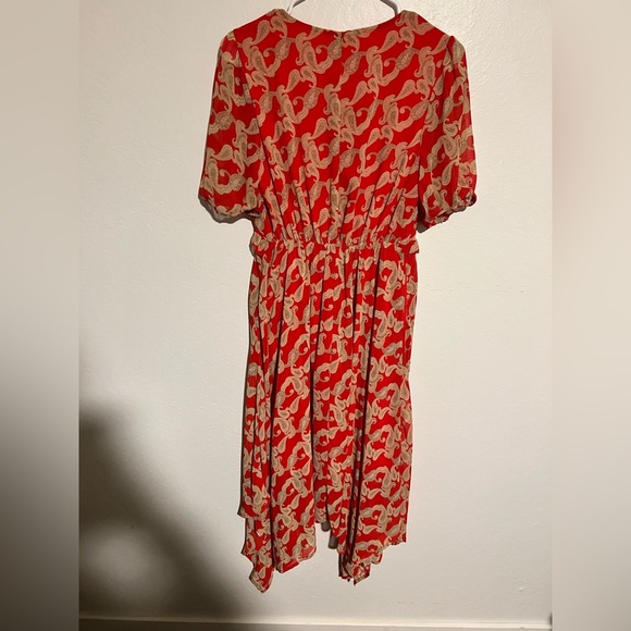 Melloday Paisley Ruffle Button Front Dress Size M - Picture 5 of 8